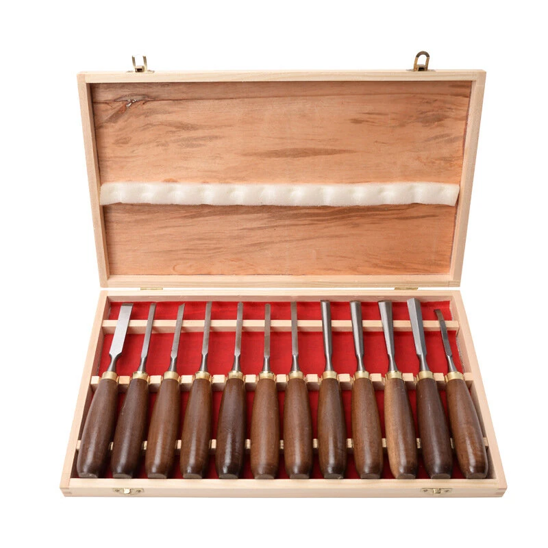 MYTEC 12pcs Wood Carving Chisel Set - 65Mn High Carbon Steel Sharp Blades - Image 3