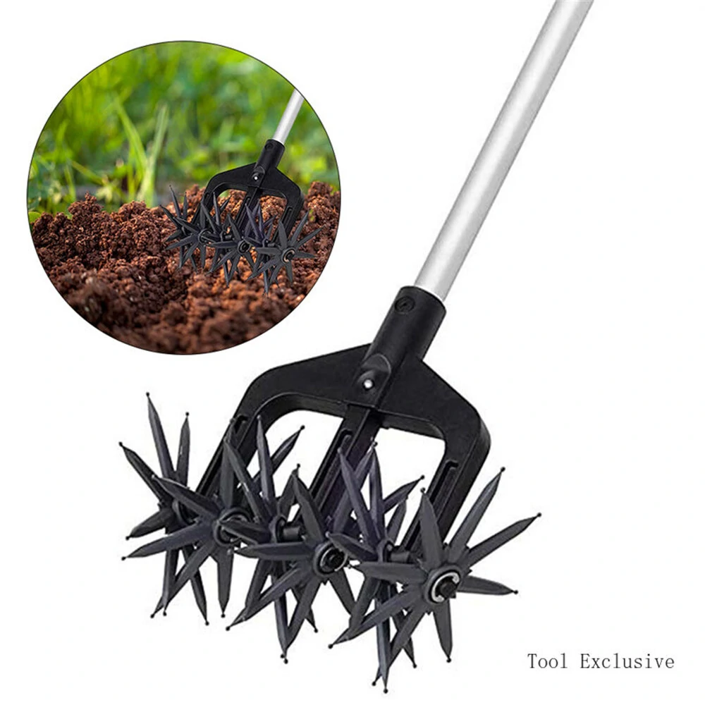 Rotary Cultivator | 2-in-1 Manual Garden Tool for Soil Plowing & Lawn Aeration - Image 2