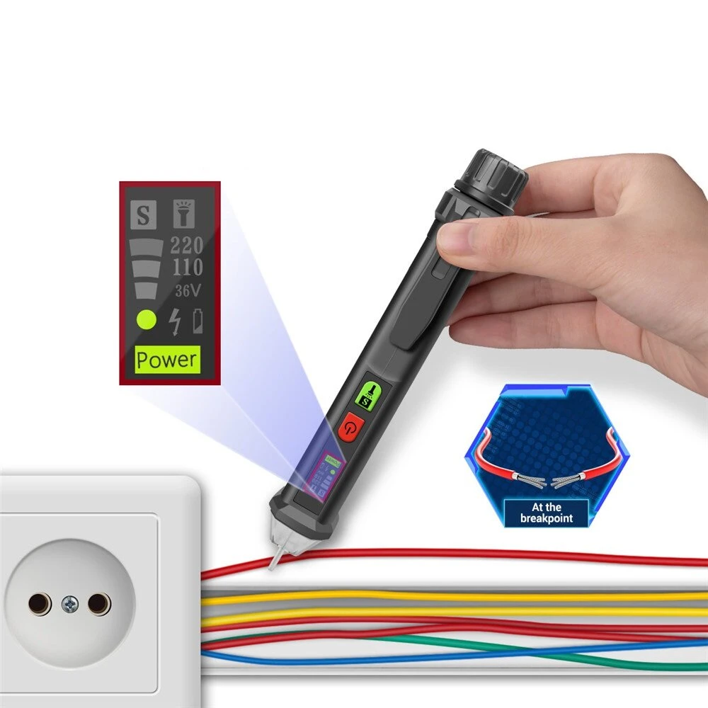 ANENG VD410A Voltage Test Pen | Non-Contact AC 12-1000V Detection with Digital Display - Image 2