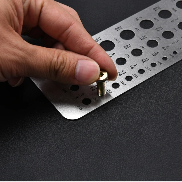29-Hole Bolt Dropper Drill Gauge | Stainless Steel | For 1/16 to 1/2 Bits & Bolts - Image 3