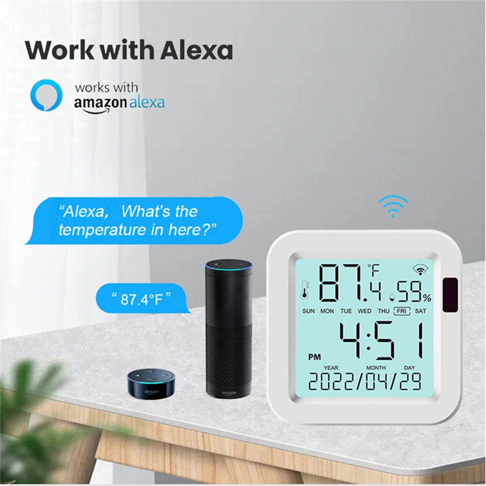 Smarsecur Smart WiFi Temperature & Humidity Sensor - Real Time Monitoring | Remote Access | Energy Efficient - Image 4