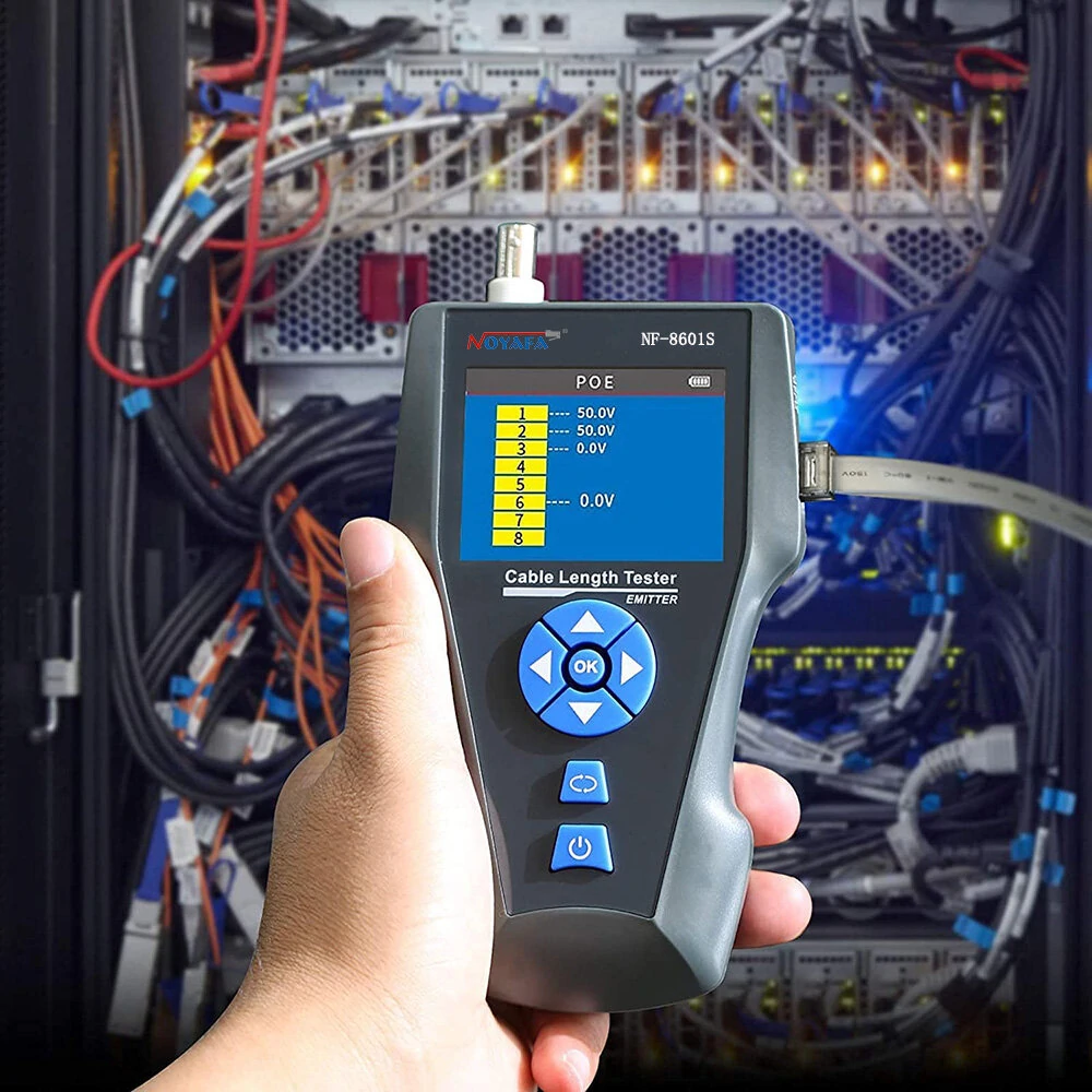 NOYAFA NF-8601 Network Cable Tester - RJ45 CAT6 Tracer with PoE, PING, LCD Display & Length Measurement - Image 2