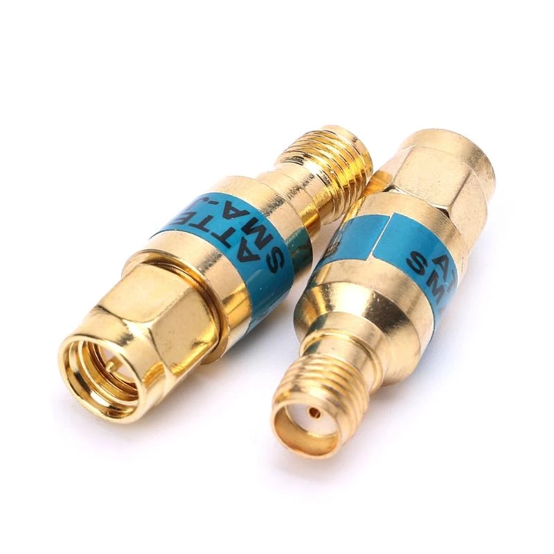 3Pcs 20dB 2W 0-6GHz SMA Attenuator | RF Coaxial Male to Female | Gold - Image 4