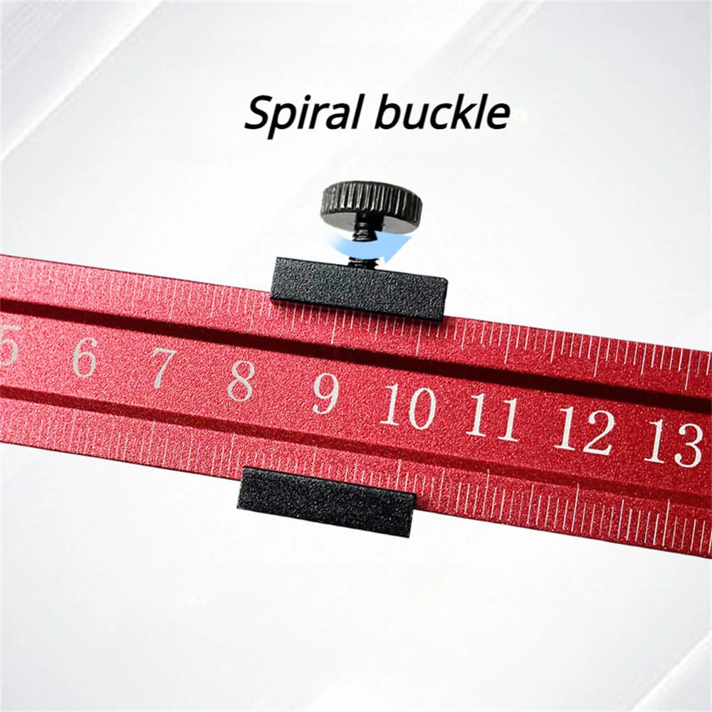 Woodworking Aluminum Alloy Ruler Scale - Thickened Plate Positioning Block & Measure Tool - Image 4