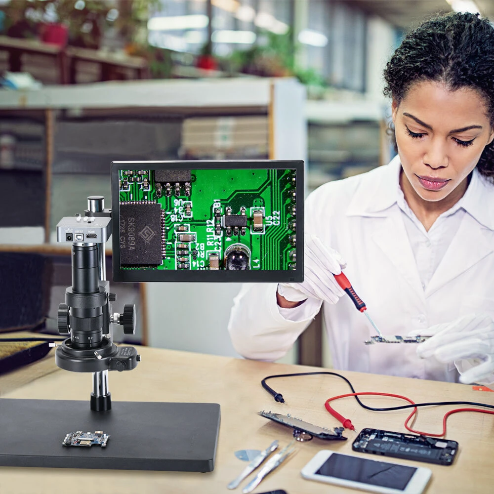 HAYEAR 48MP Digital Microscope Camera | 180X Lens & 144 LED Light | PCB Repair - Image 2