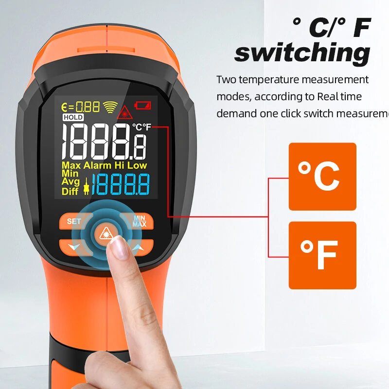 Industrial Infrared Thermometer IR05 Series - Broad Temp Range, Quick Response, VA Screen - Image 5