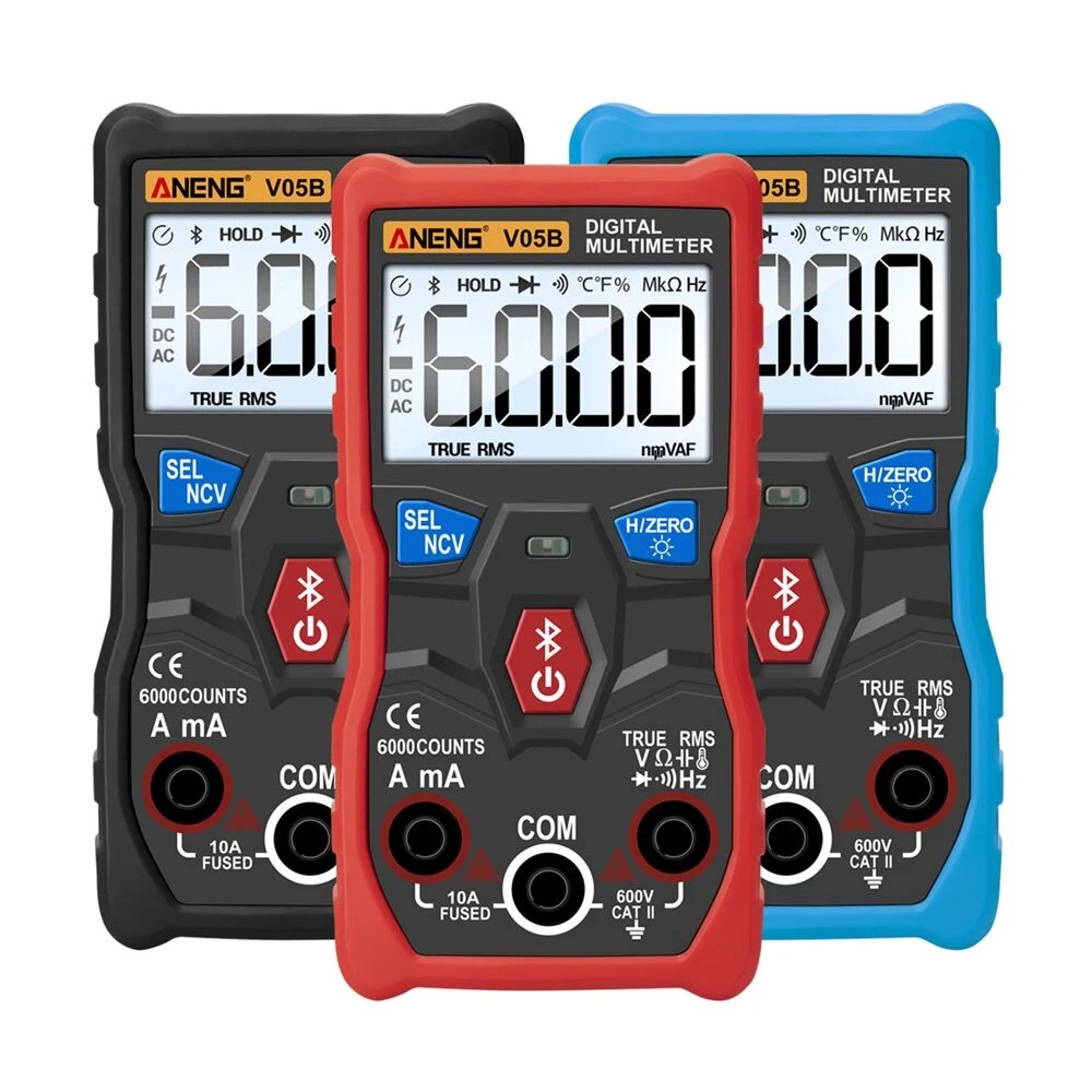 ANENG V05B Digital Multimeter - True RMS Bluetooth 6000 Counts | AC/DC Voltage Tester - Image 2