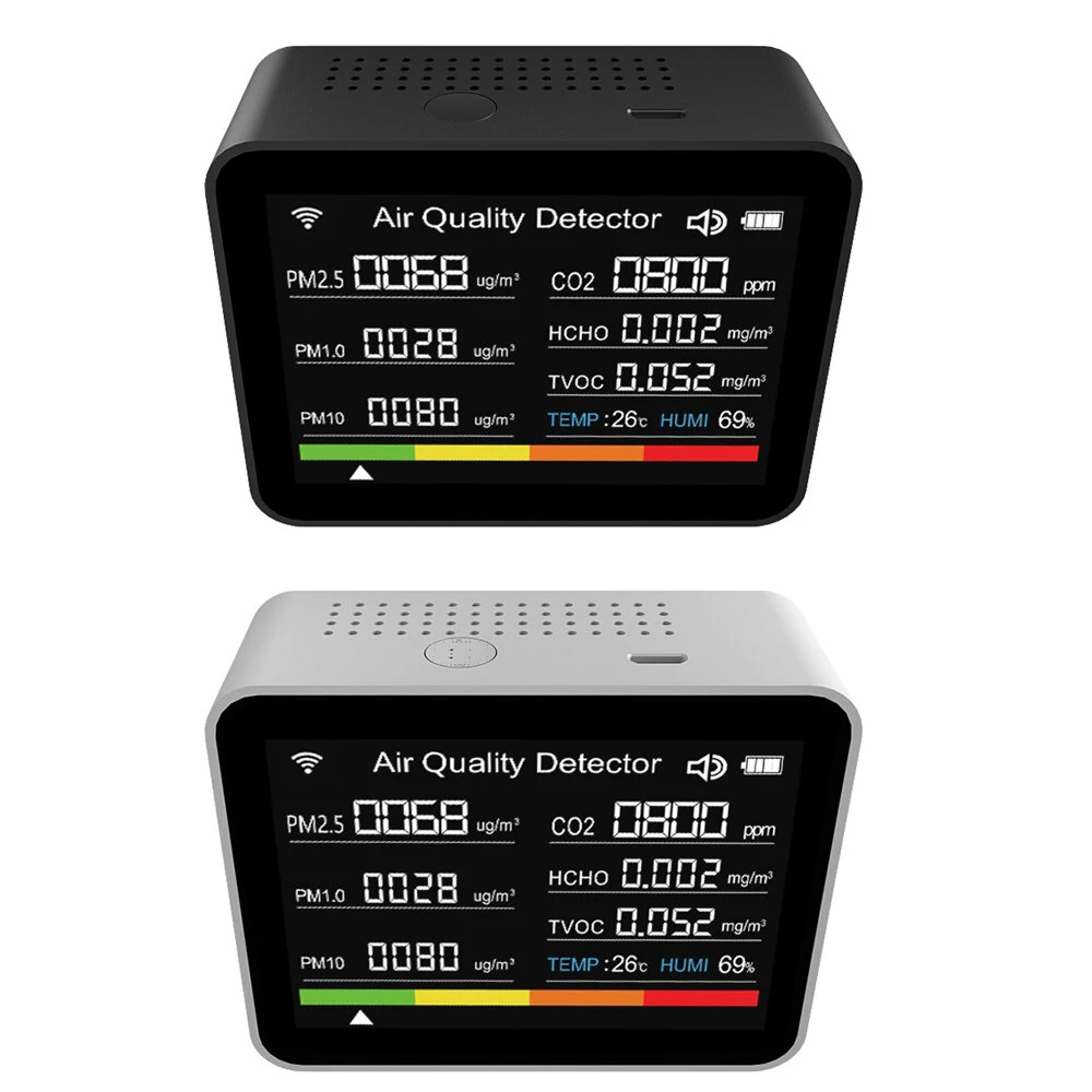 Tuya WiFi Air Quality Monitor - 13-in-1 CO2 PM2.5 TVOC Detector | App Control & Battery - Image 4