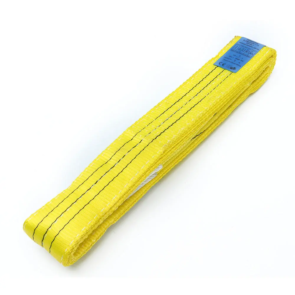 3 Tonne Polyester Lifting Sling | 2m-10m Flat Webbing Strap | Certified Duplex Cargo Hoist - Image 3