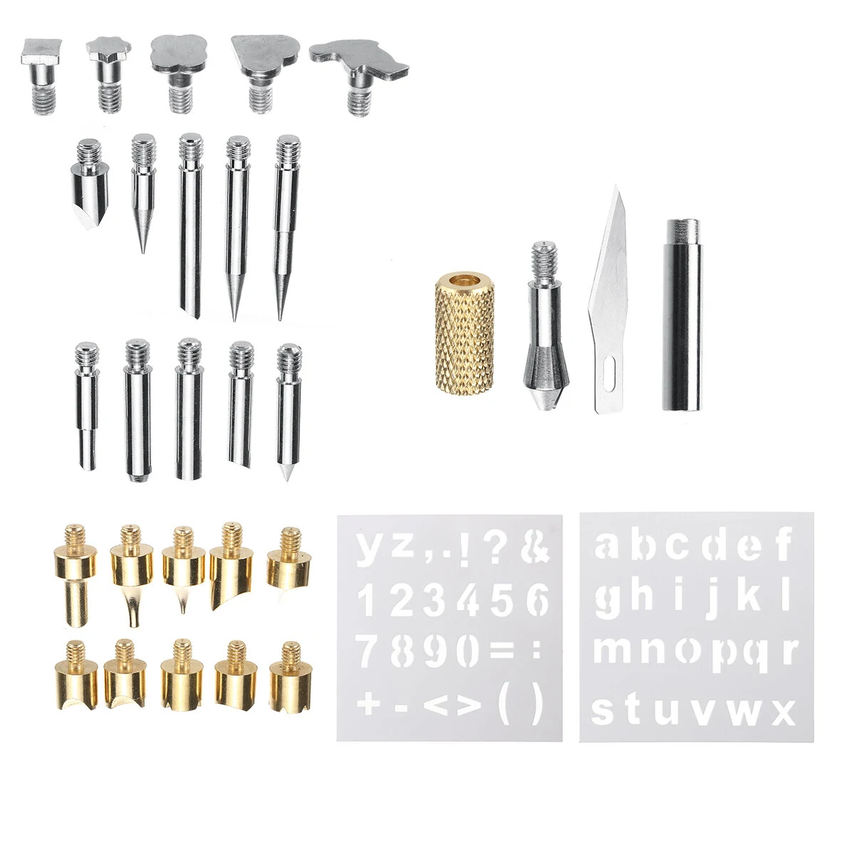 29Pcs Soldering Iron Kit with Conversion Head & Stencil | Copper Steel Tip - Image 2