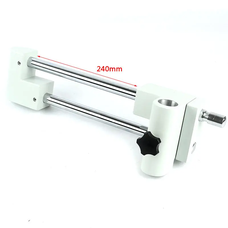 Universal Double Boom Arm Stereo Microscope Stand | Trinocular Zoom | 76mm Holder Bracket - Image 5
