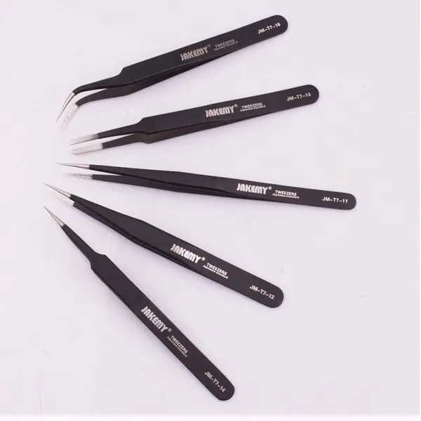 JAKEMY JM-T7-11 Long Pointed End Tweezer | Stainless Steel DIY Electronics Tool - Image 3