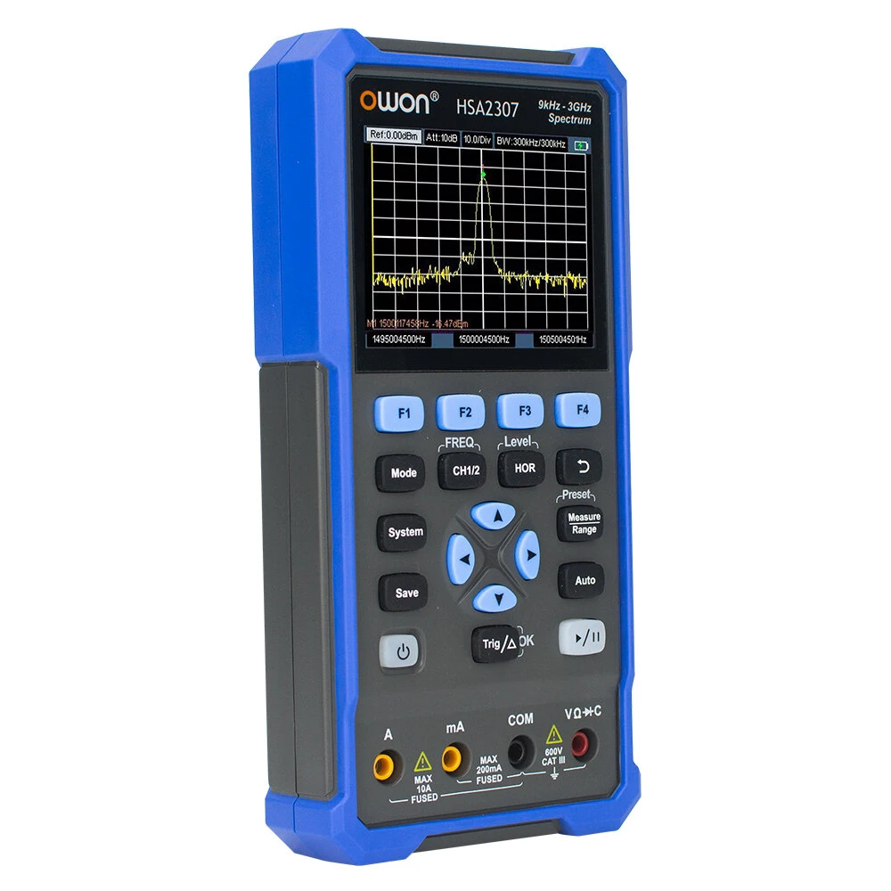 OWON HSA2300 Series Handheld 3-in-1 Spectrum Analyzer | 9kHz-3GHz, 200MHz Bandwidth - Image 2