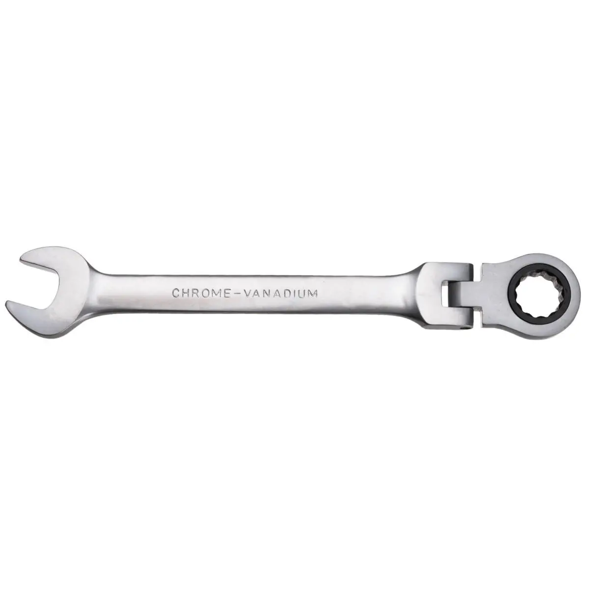 CR-V Steel Flexible Head Ratchet Wrench | 16mm Metric Open End & Ring Spanner - Image 2