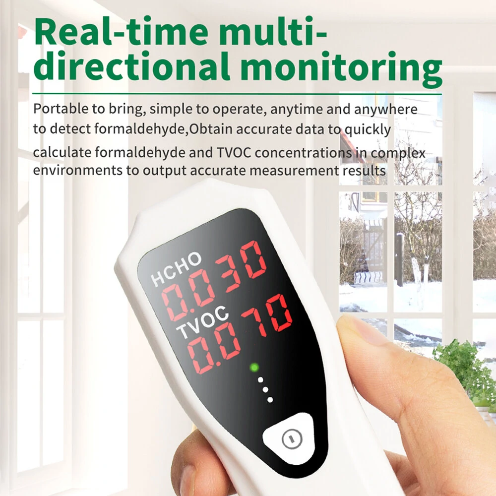 NOYAFA Air Quality Monitor - Portable TVOC Formaldehyde Detector with LCD Display - Image 4