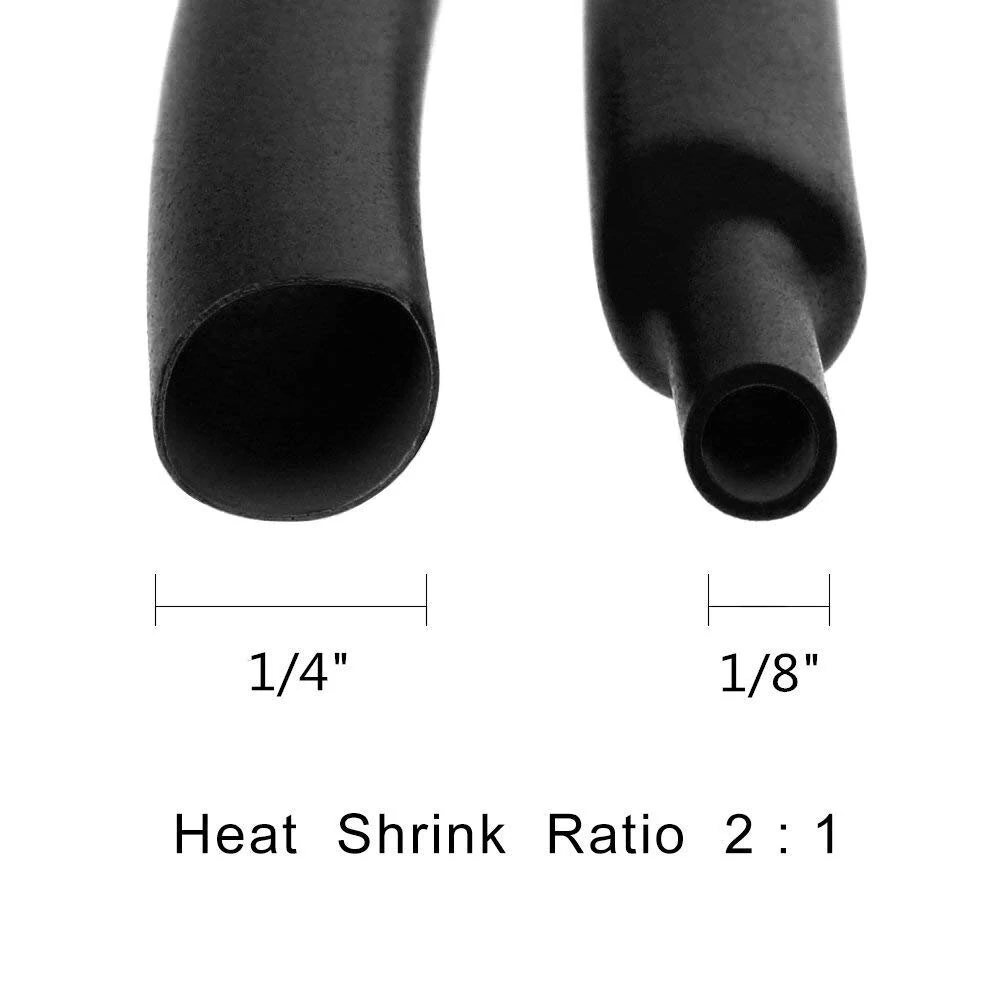 Heat Shrink Tubing Kit - 650pcs Black 2:1 Ratio | 8 Sizes in Box for Wire Insulation - Image 4