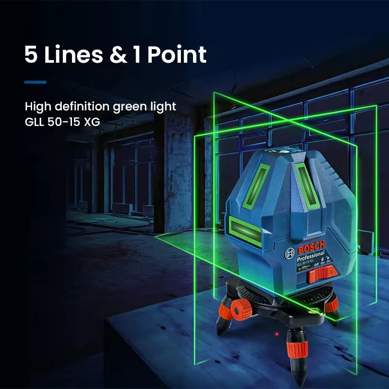 GLL50-15XG Green Beam Laser Level - 5 Lines 3D Self-Leveling | Professional - Image 2