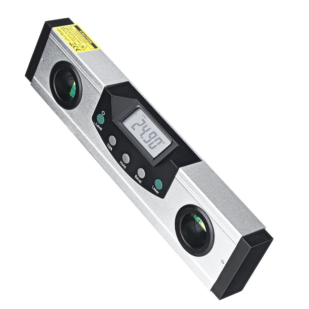 Digital Laser Level Ruler - LCD Display Cross Line Magnetic Protractor Inclinometer - Image 3