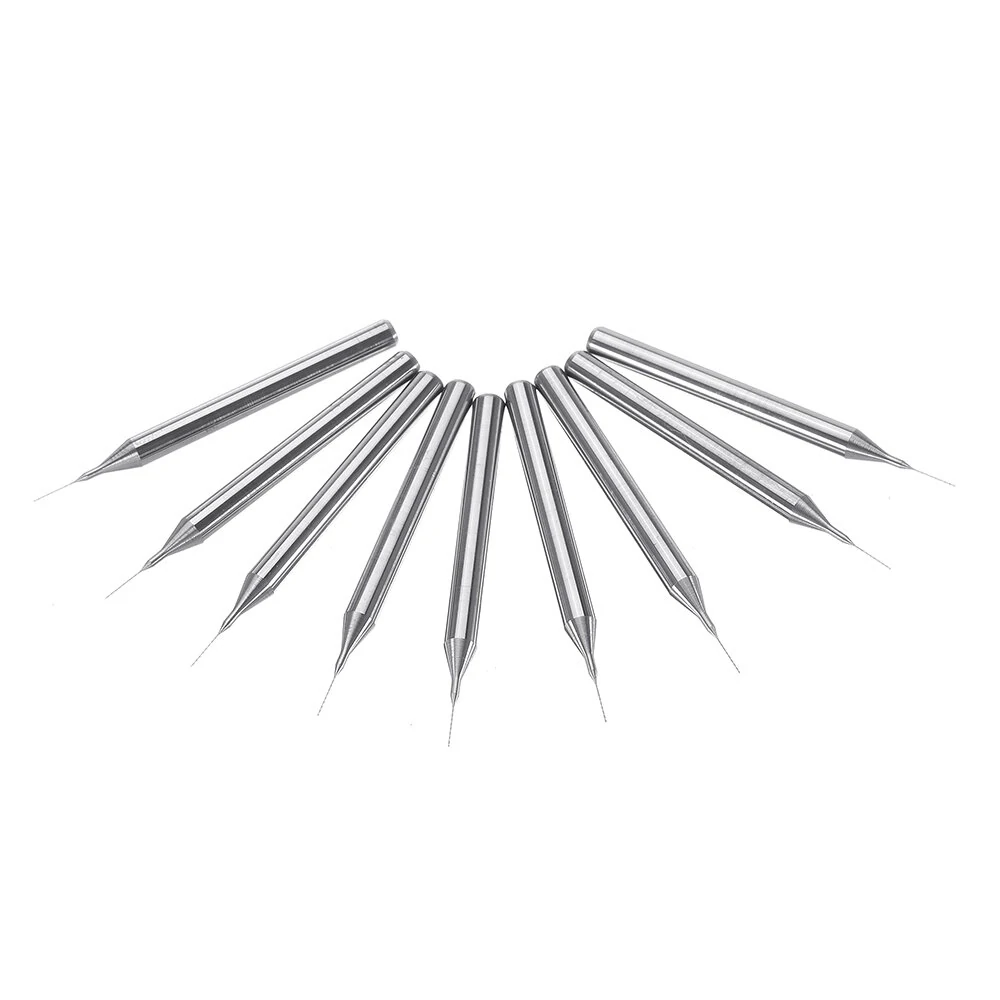 Drillpro 10PCS Tungsten Carbide Mask Mold Drill Bits - 0.2/0.25/0.3mm for Meltblown Fabric - Image 4