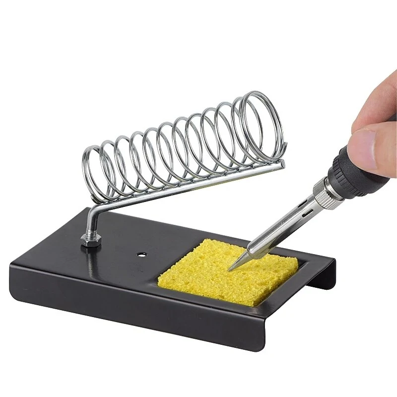 JCD Electric Soldering Iron Stand | Metal Holder with Sponge & High-Temp Pads - Image 3