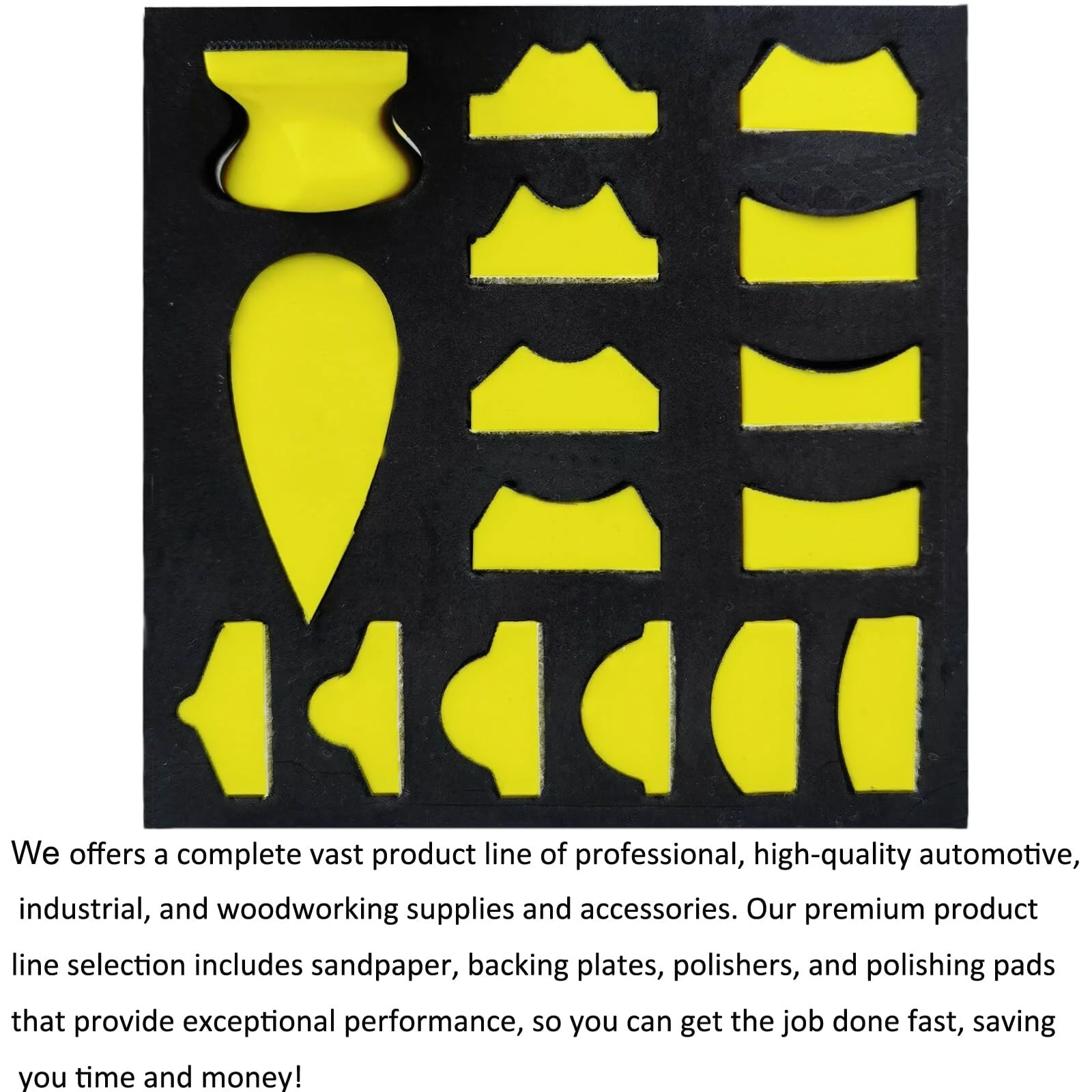 16 PCS Hand Sanding Blocks Set | Hook & Loop Interchangeable Design for DIY - Image 5