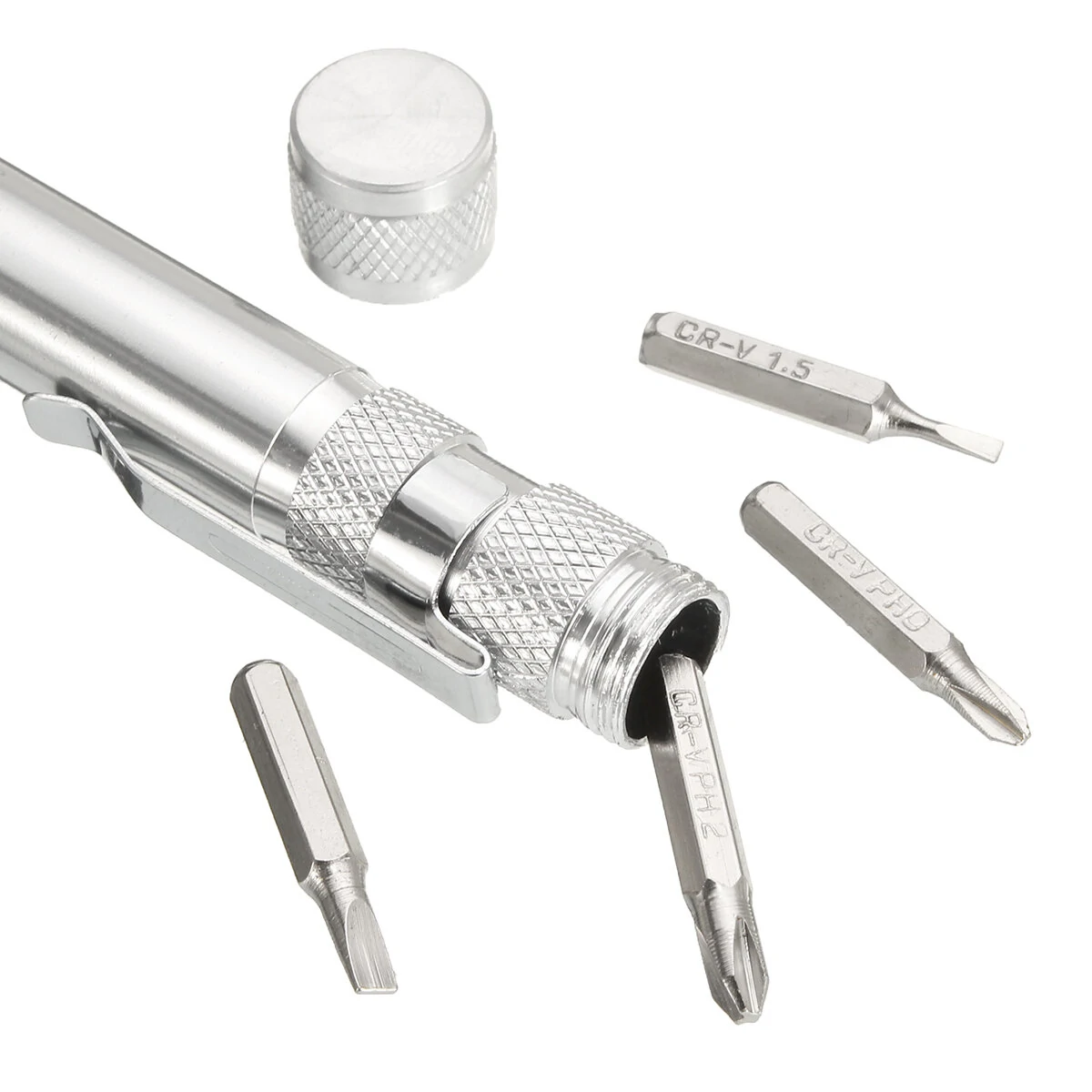 Precision Pocket Screwdriver Set | 8-in-1 Pen Style with Slotted & Phillips Bits - Image 4
