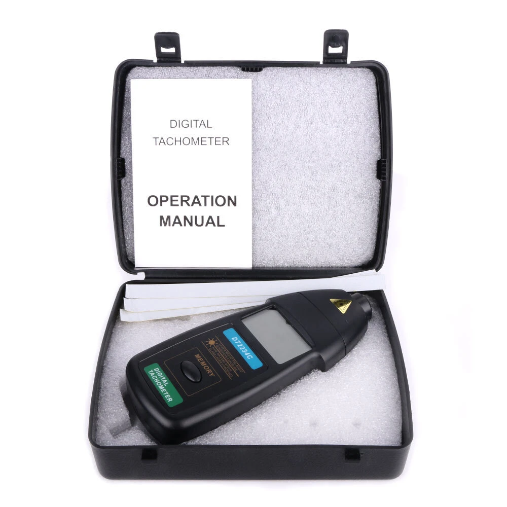 DT2234C Digital Laser Tachometer | Non-Contact RPM Meter 2.5-99999RPM | LCD Display - Image 3