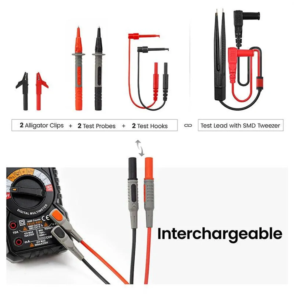 KAIWEETS KET12 Premium Test Lead Kit | Universal Compatibility High Safety | Multimeter Accessories - Image 2