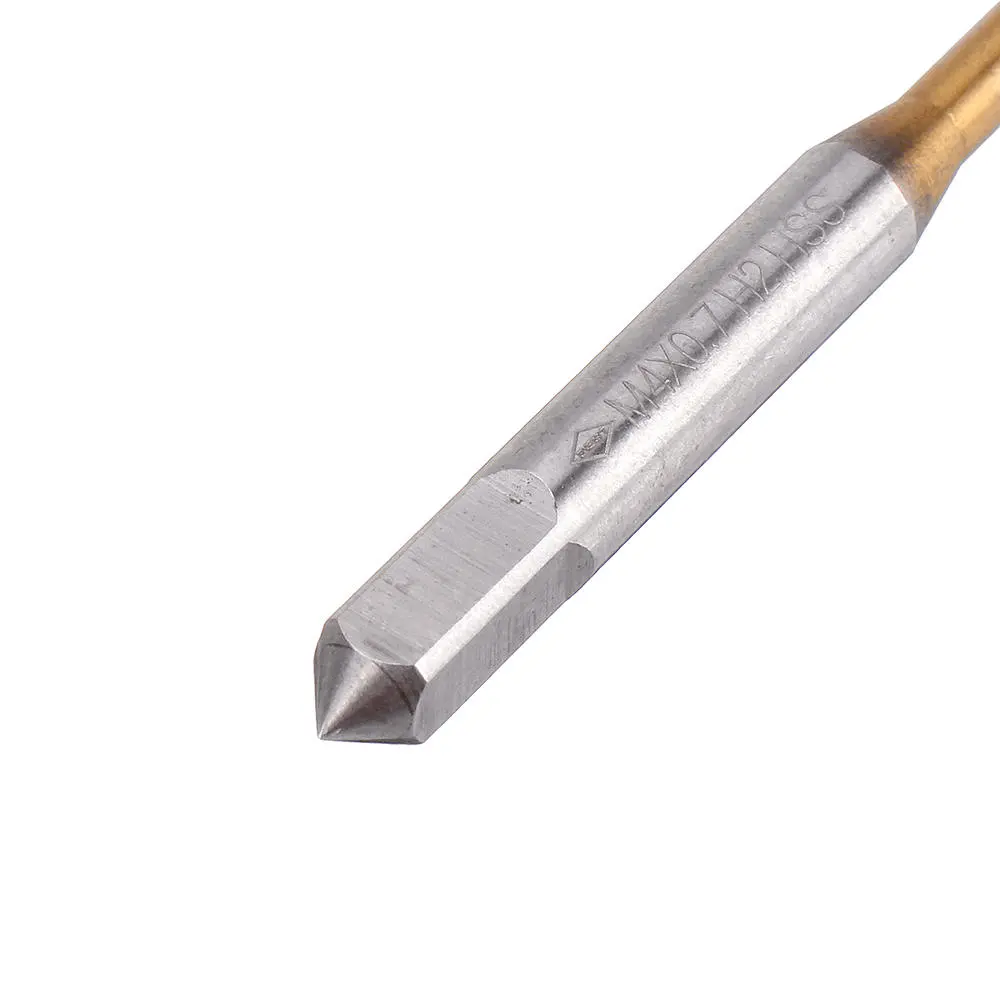 Drillpro M3-M12 Machine Screw Plug Tap - Titanium Coated Steel Straight Flute - Image 4