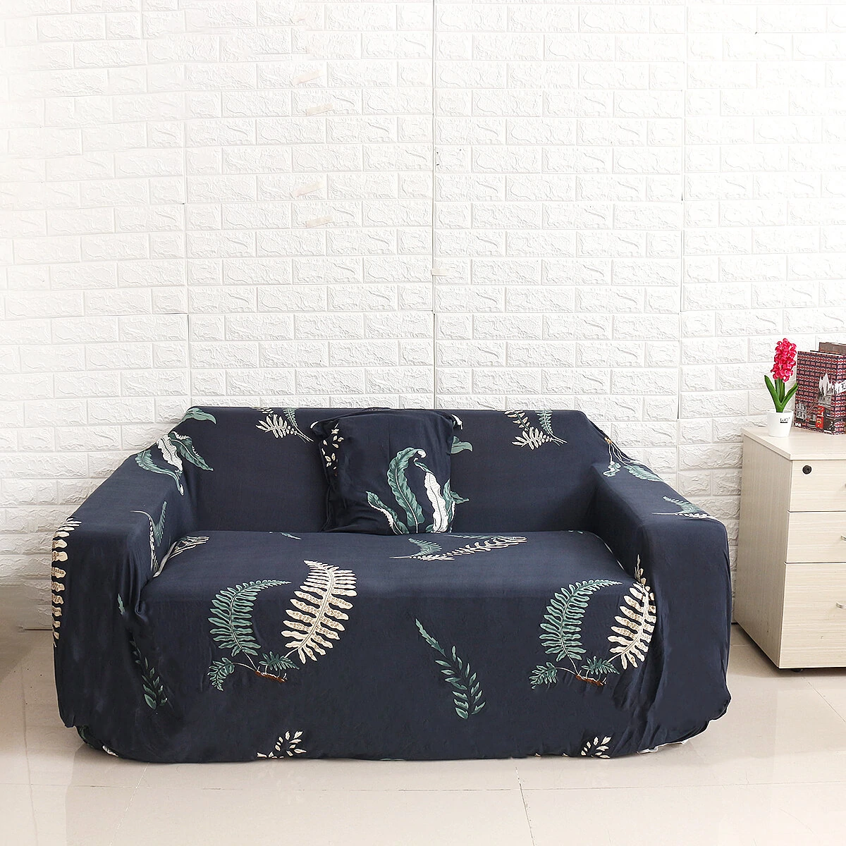 Floral Stretch Sofa Slipcover - 1 2 or 3 Seater Couch Cover - Elastic Protector - Image 5