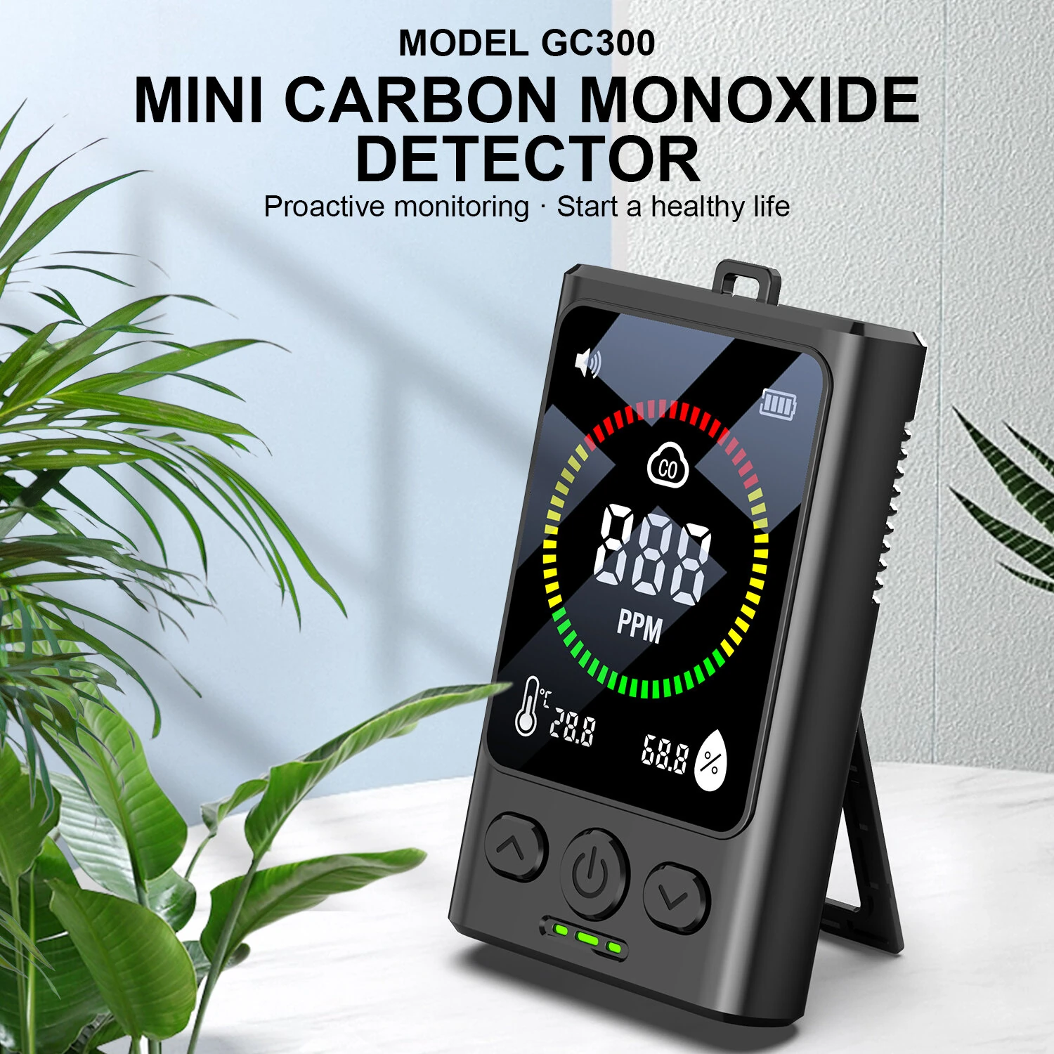 Carbon Monoxide Alarm | Portable CO Monitor 0-999ppm | LED Display & Type-C Charging - Image 2