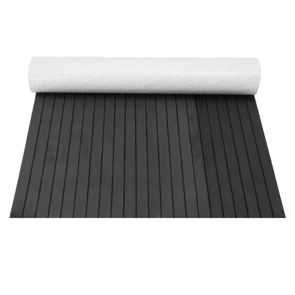 EVA Foam Faux Teak Decking Pad - Dark Grey & Black - 120x240cm Boat Yacht - Image 2