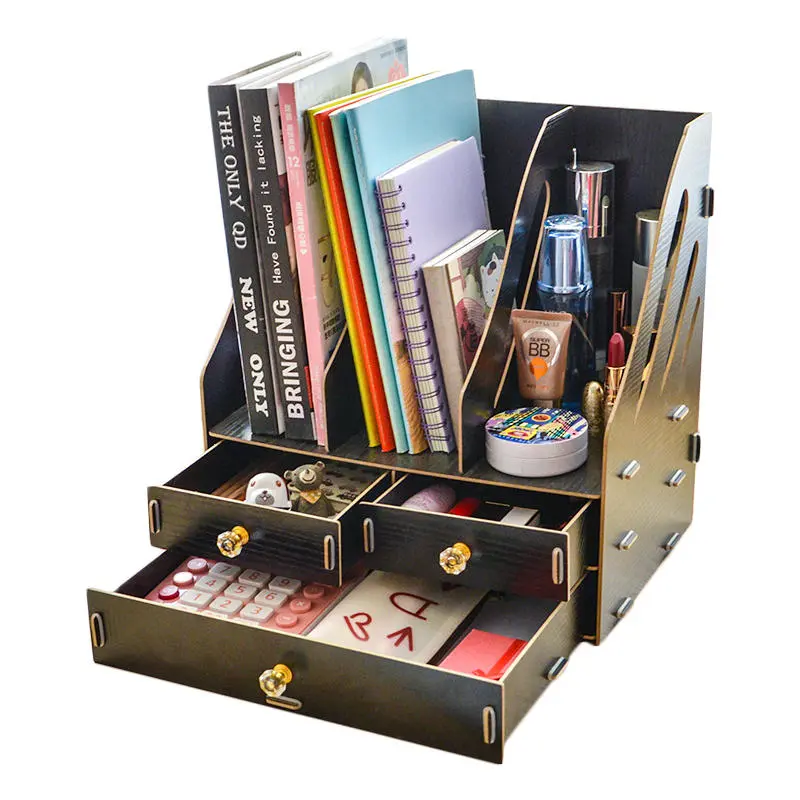 Desktop Storage Box Drawer Type Book Stand | Desktop Organizer Stationery Shelf - Image 2