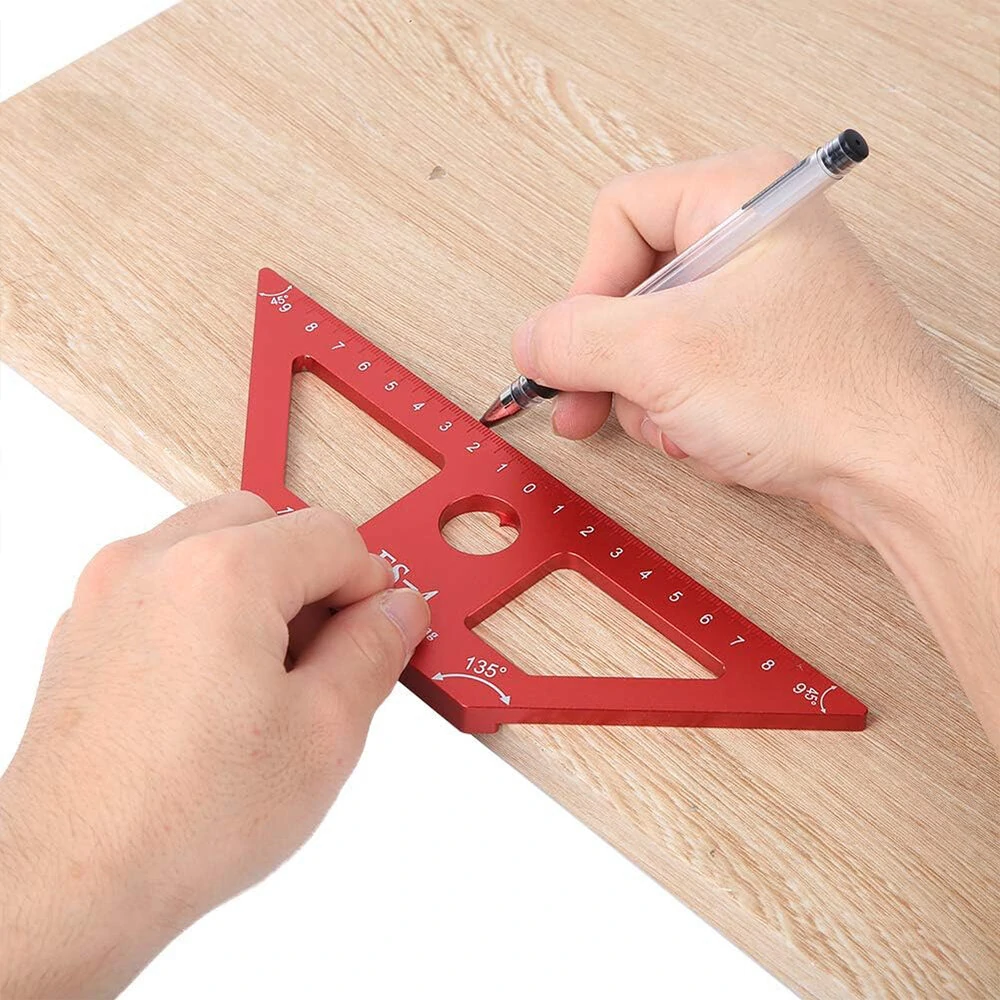 FONSON TOOLS ES-4 Metric Angle Ruler - 45/135 Degree Woodworking Scriber & Marking Tool - Image 2
