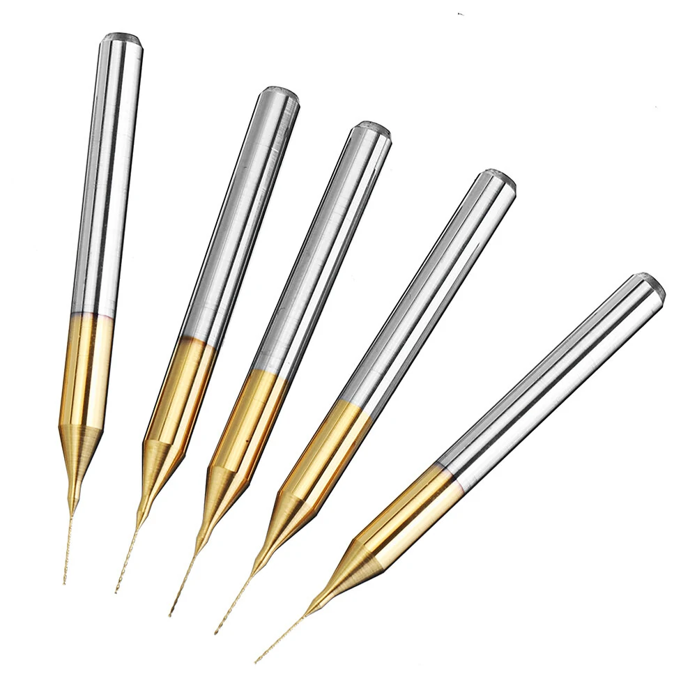 Drillpro 10PCS Tungsten Carbide PCB Drill Bit Set | 0.2-0.3mm Titanium Coated - Image 5