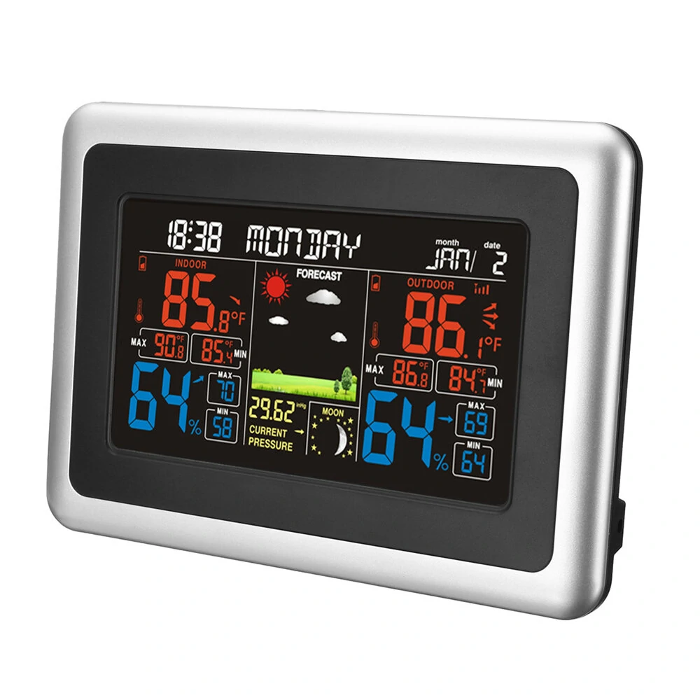 AcuRite Wireless Color Weather Station - Indoor/Outdoor Temp & Humidity, Forecast, Alarm - Image 2