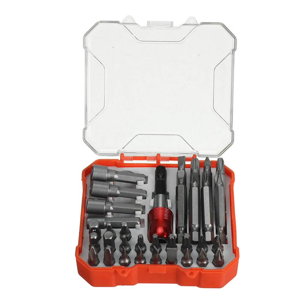 Hi-Spec 34Pcs 1/4 Shank Screwdriver Bit Set | Chromium Vanadium Sleeve Set - Image 2
