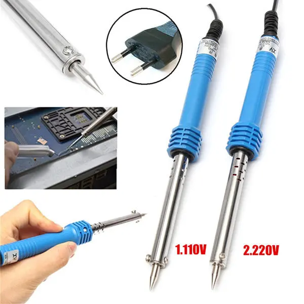 60W 110V/220V Soldering Iron Kit | 14-in-1 Starter Tool Set with EU Plug - Image 4