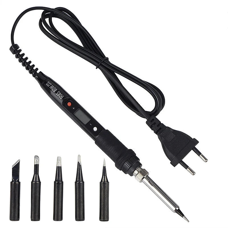 JCD 908S 80W Soldering Iron Kit | Adjustable Temperature 110V/220V | Ceramic Heater & Copper Tips - Image 3