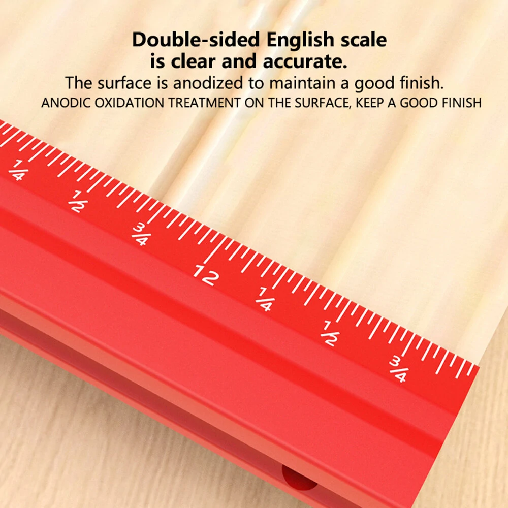 V Shape Marking Ruler - Double-Sided Aluminum Alloy CNC Precision Tool - Image 4