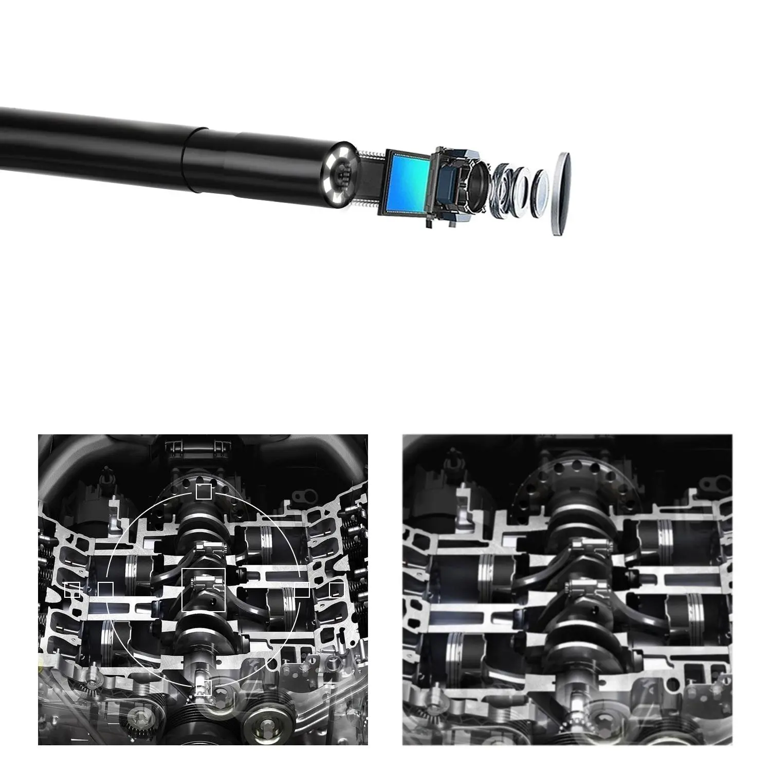 F220 5.5mm WiFi Borescope | 5MP for iOS & Android | 6 Adjustable LEDs - Image 4