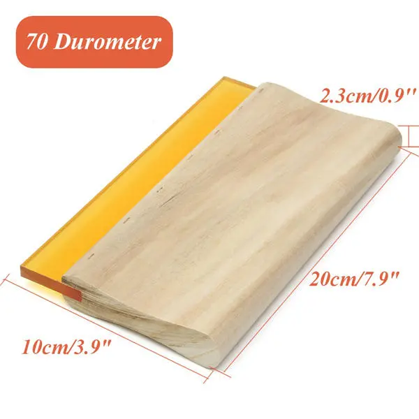 Speedball 8 Inch Wooden Handle Squeegee - 70 Durometer Ink Scraper Blade - Image 3