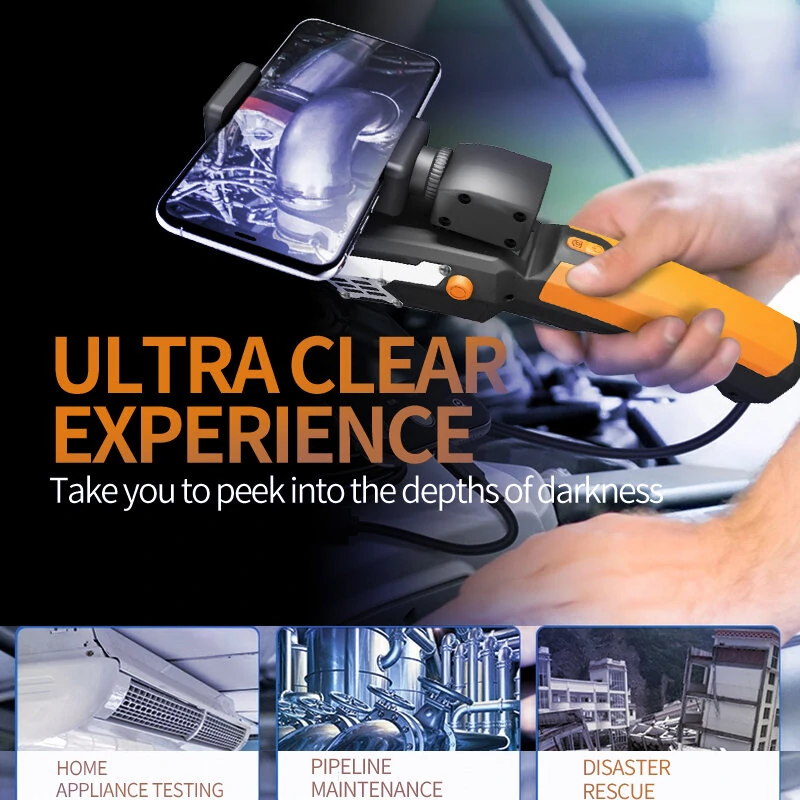 1080P WiFi Endoscope Camera - 1-10M Range 8mm for iOS Android | Car Sewer Inspection - Image 4