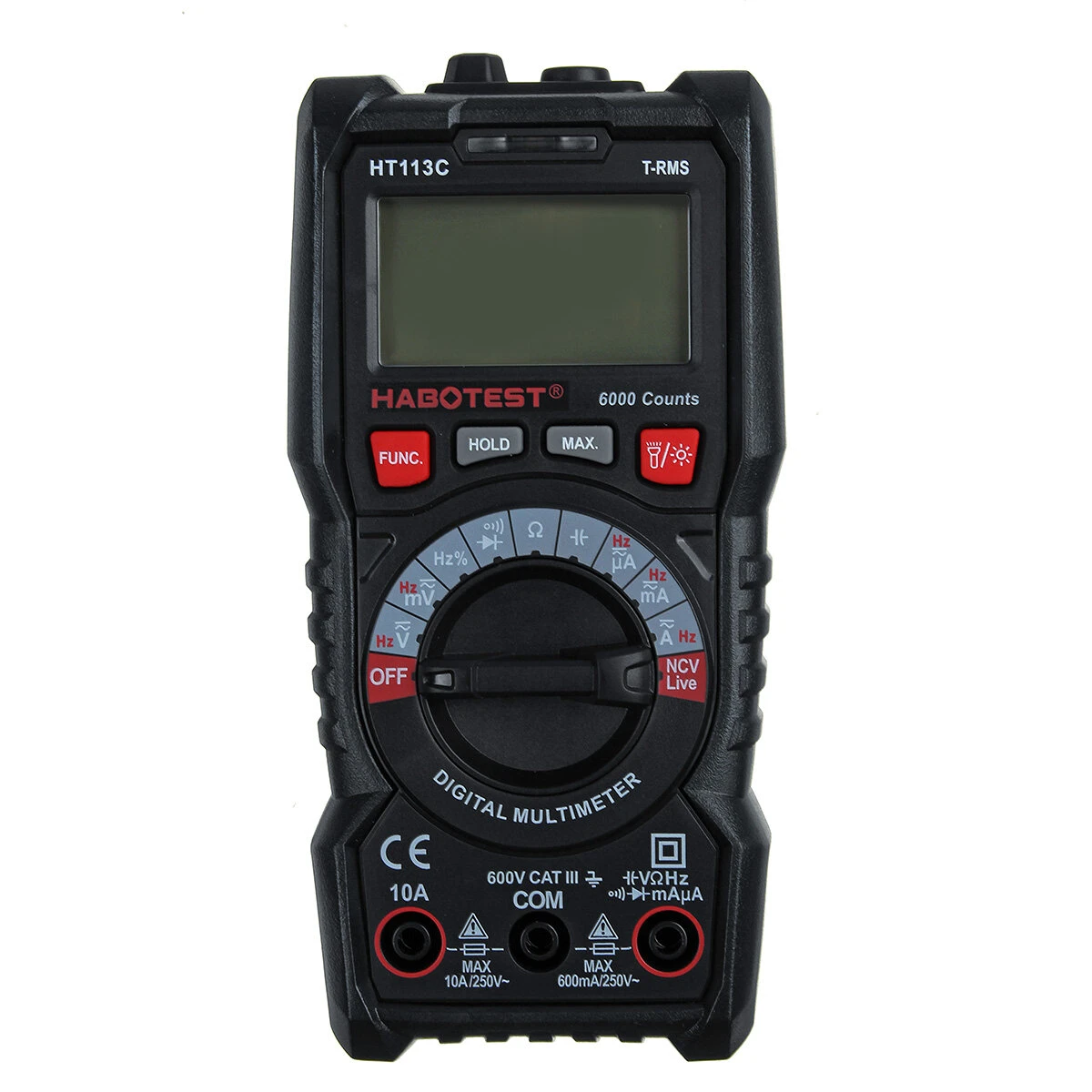 HT113C Professional Digital Multimeter - LCD Handheld with Flashlight | AC/DC Voltage Tester - Image 2