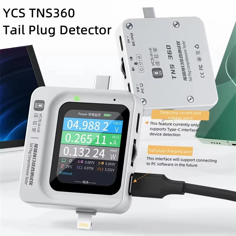 YCS TNS360 USB Tester | 30V 5A Automatic Scanning Tool | Mobile Phone Tail Plug - Image 2