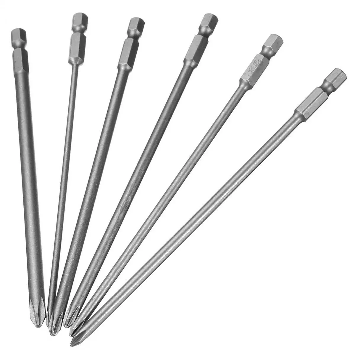12pcs 150mm Long Screwdriver Bits - 1/4 Inch Hex Shank Magnetic Cross Head Set - Image 4