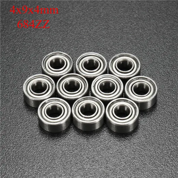 684ZZ 4x9x4mm Ball Bearings - 10pcs Double Shielded Metal Miniature Bearings - Image 2