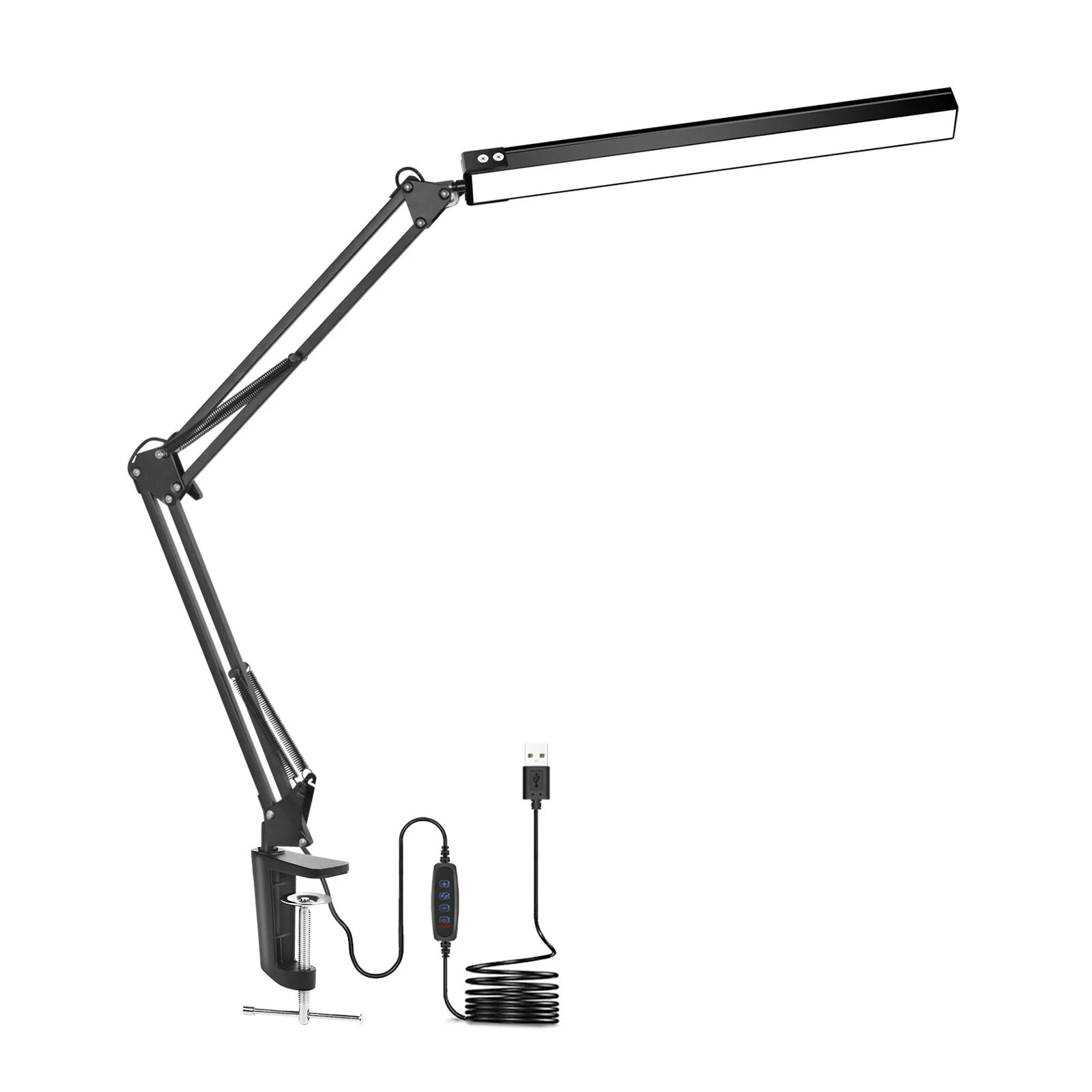 NEWACALOX Desk Clip Magnifying Lamp with LED Light | Foldable Bracket & Eye Protection | USB Powered for Reading & Soldering - Image 4
