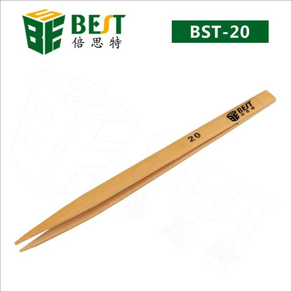 BST-20 Anti-Static Bamboo Tweezers | Industrial Non-Toothed & Anti-Loss - Image 5