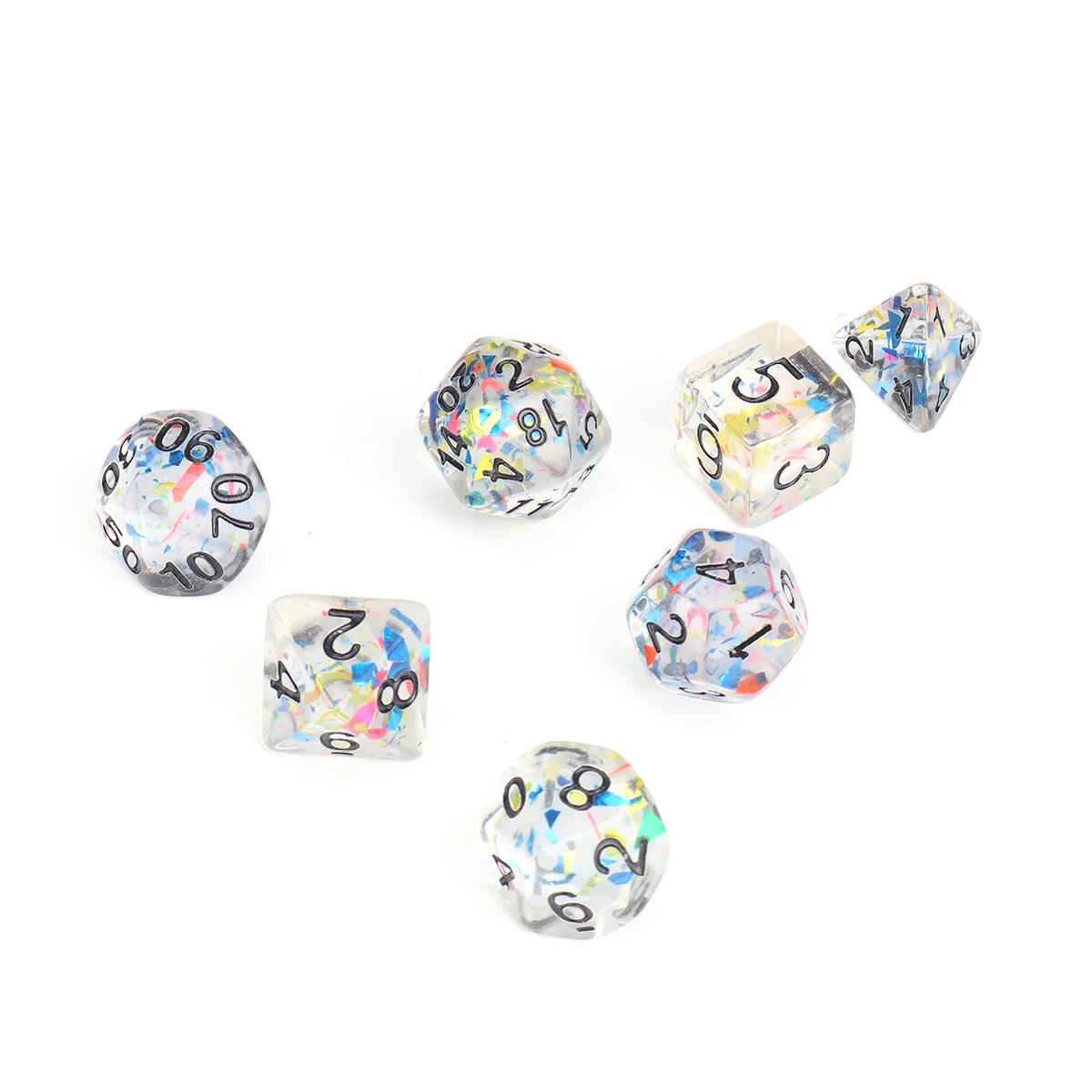 7Pcs Galaxy Polyhedral Dice Set - Resin Mirror D&D RPG Table Game Gift - Image 3